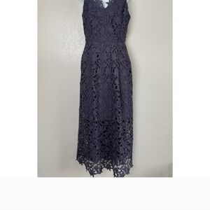 ASTR the label lace navy blue sleeveless midi dress XL